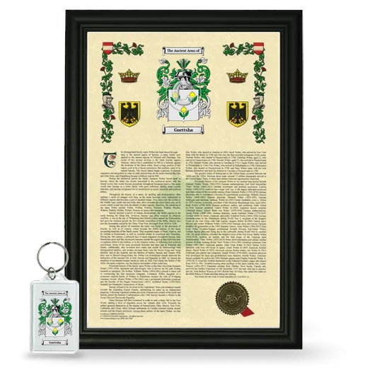 Guettsha Framed Armorial History and Keychain - Black