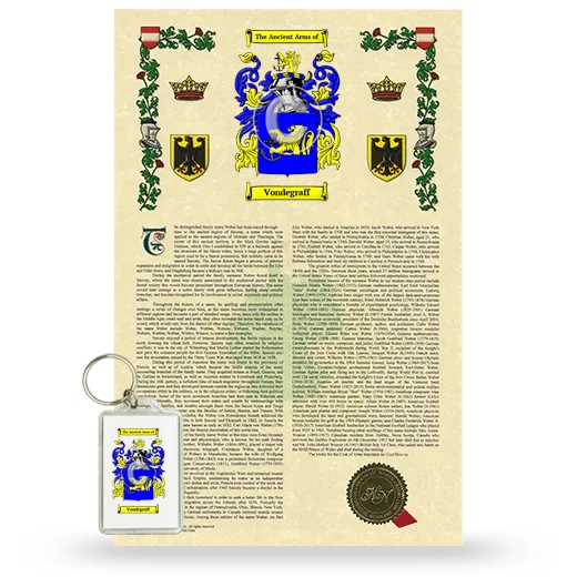 Vondegraff Armorial History and Keychain Package