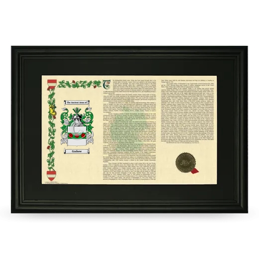 Grabow Deluxe Armorial Landscape Framed- Black