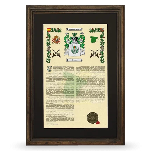 Granat Deluxe Armorial Framed - Brown