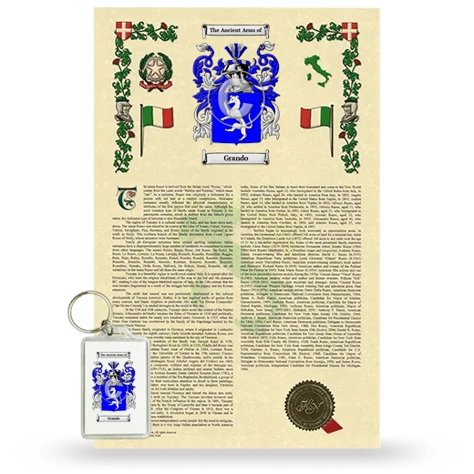 Grando Armorial History and Keychain Package