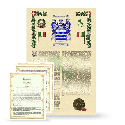 Grassilli Armorial History and Symbolism package