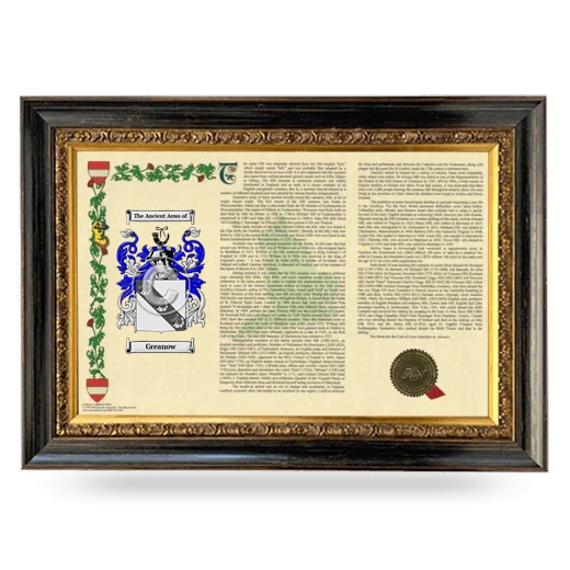 Greanow Armorial Landscape Framed - Heirloom