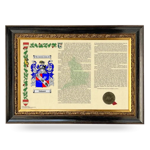 Grissert Armorial Landscape Framed - Heirloom