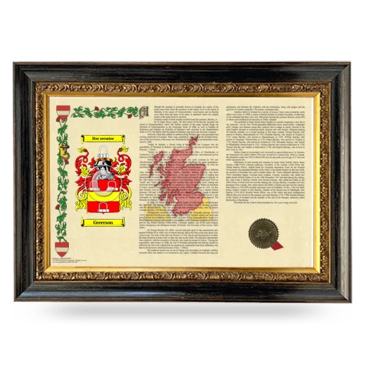 Greerson Armorial Landscape Framed - Heirloom