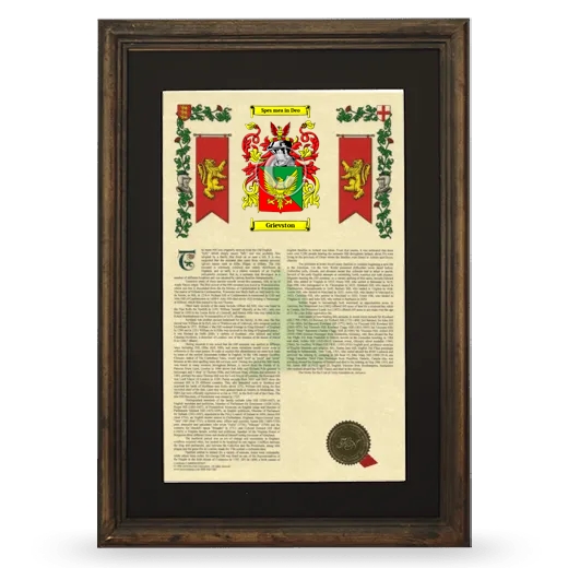 Grievston Deluxe Armorial Framed - Brown