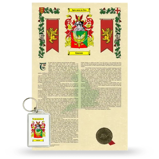 Gruver Armorial History and Keychain Package