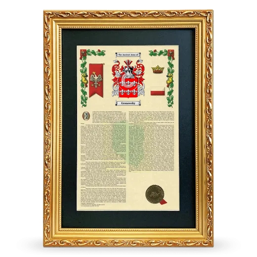 Gronawsky Deluxe Armorial Framed - Gold