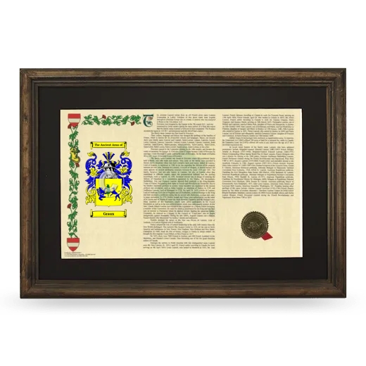 Graux Deluxe Armorial Landscape Framed - Brown