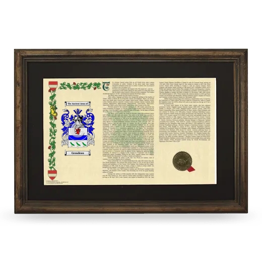 Groudeau Deluxe Armorial Landscape Framed - Brown