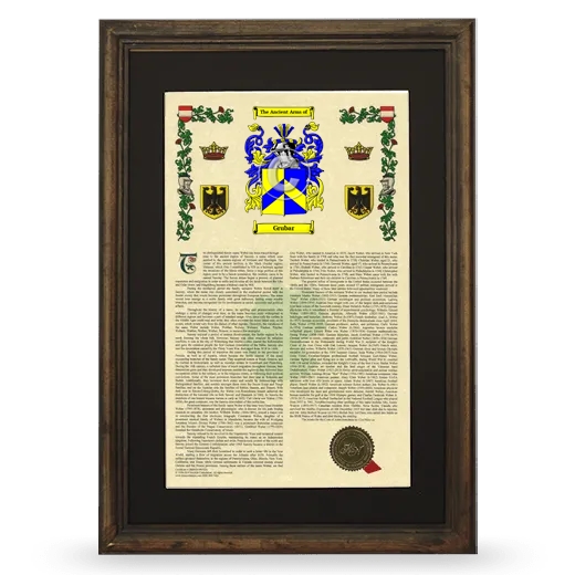 Grubar Deluxe Armorial Framed - Brown