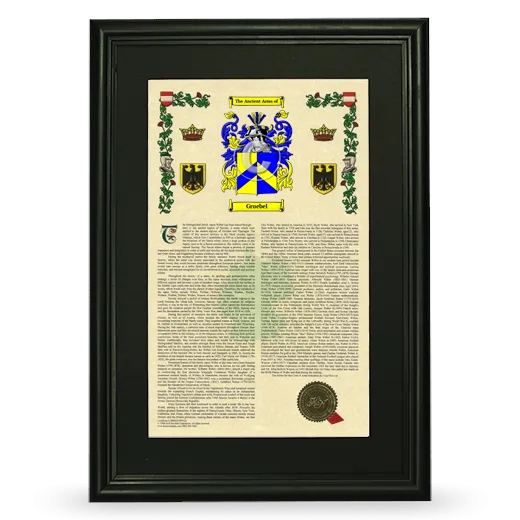 Gruebel Deluxe Armorial Framed - Black