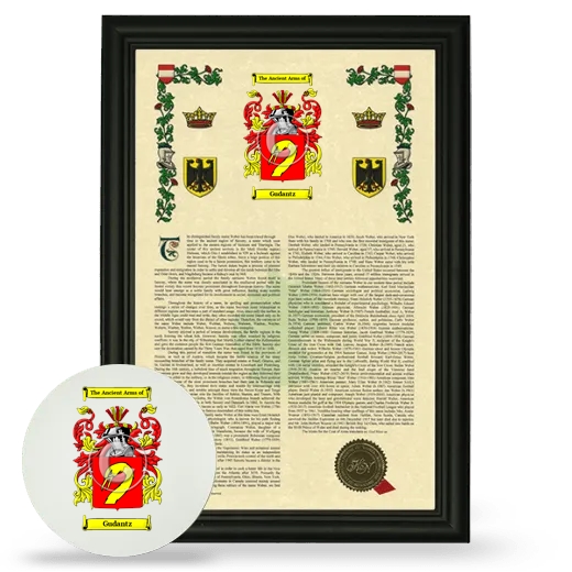 Gudantz Framed Armorial History and Mouse Pad - Black