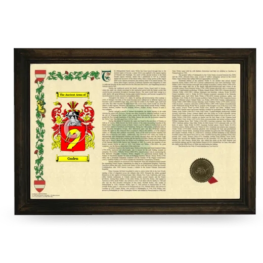 Guden Armorial Landscape Framed - Brown