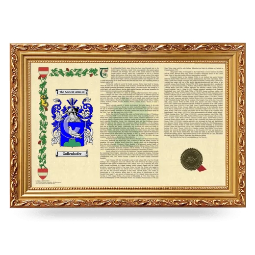 Gollenhofer Armorial Landscape Framed - Gold