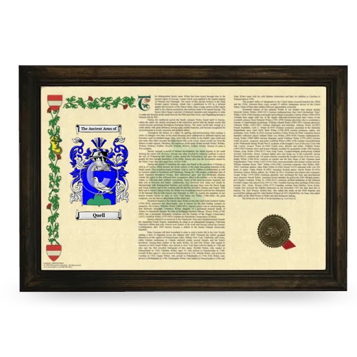Quell Armorial Landscape Framed - Brown