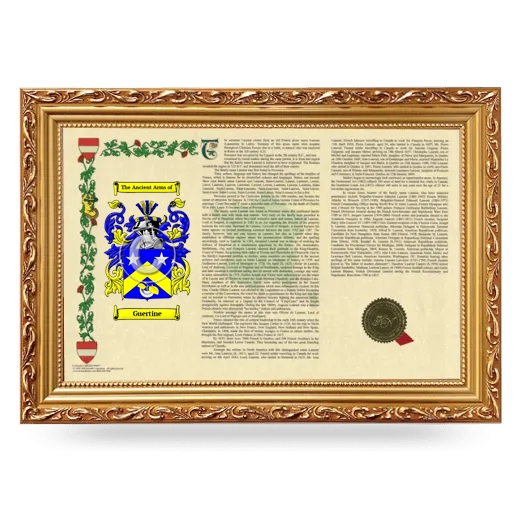 Guertine Armorial Landscape Framed - Gold