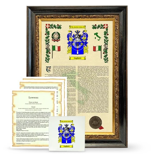 Gugliotti Framed Armorial, Symbolism and Large Tile - Heirloom