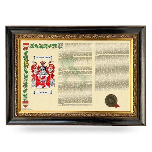 Guidicini Armorial Landscape Framed - Heirloom