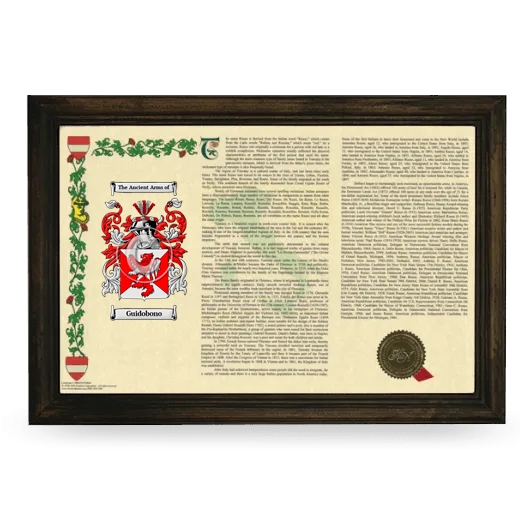 Guidobono Armorial Landscape Framed - Brown