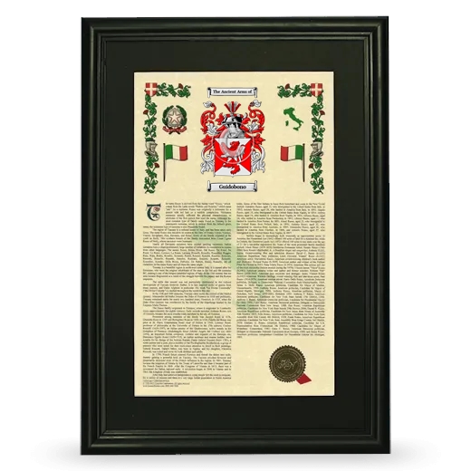 Guidobono Deluxe Armorial Framed - Black