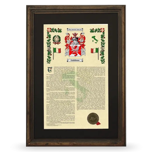 Guidobono Deluxe Armorial Framed - Brown