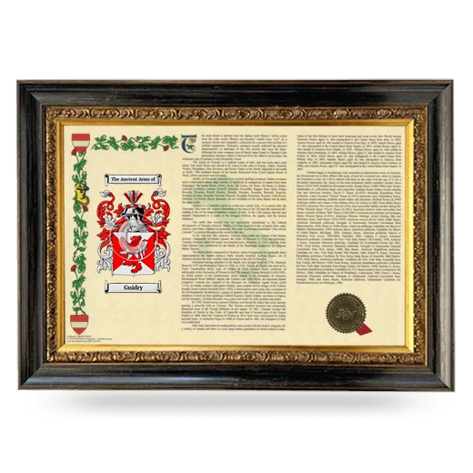 Guidry Armorial Landscape Framed - Heirloom