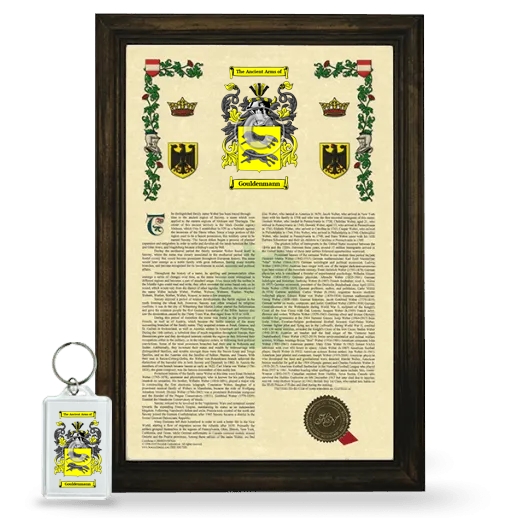 Gouldenmann Framed Armorial History and Keychain - Brown