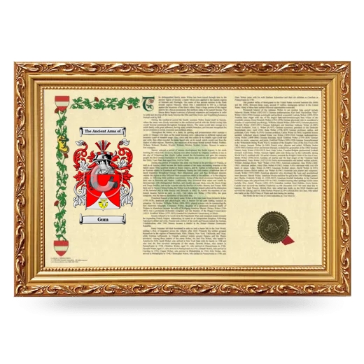 Gum Armorial Landscape Framed - Gold