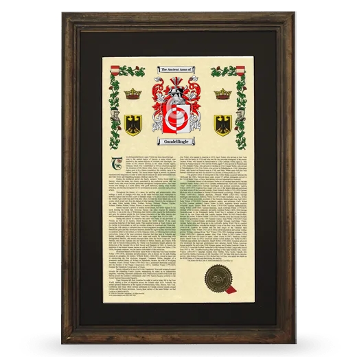 Gundelfingle Deluxe Armorial Framed - Brown