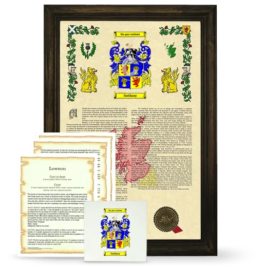 Guthray Framed Armorial, Symbolism and Large Tile - Brown