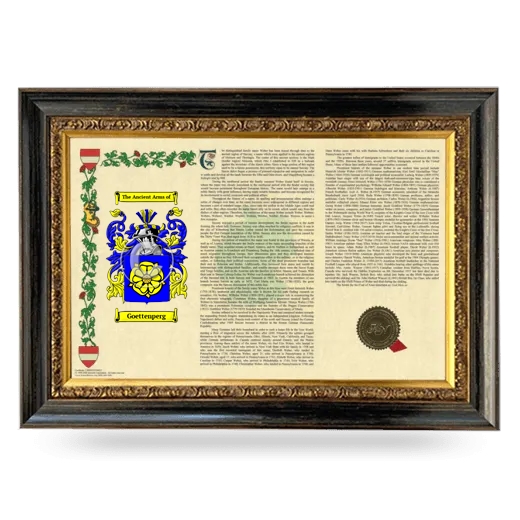 Goettenperg Armorial Landscape Framed - Heirloom