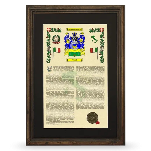 Guzzi Deluxe Armorial Framed - Brown