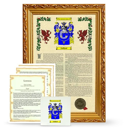 Guillynd Framed Armorial, Symbolism and Large Tile - Gold