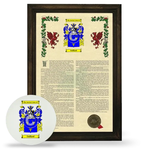 Guillynd Framed Armorial History and Mouse Pad - Brown