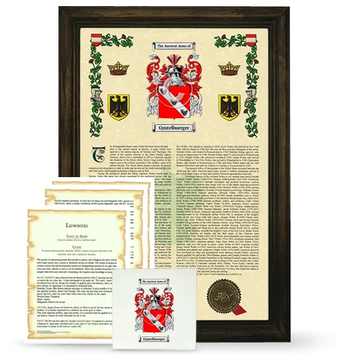 Gyntelbuerger Framed Armorial, Symbolism and Large Tile - Brown