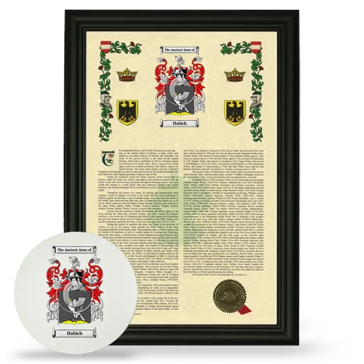 Habich Framed Armorial History and Mouse Pad - Black