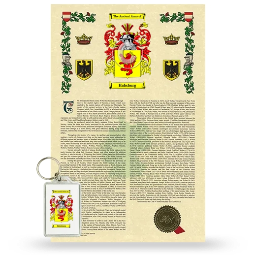 Habsburg Armorial History and Keychain Package