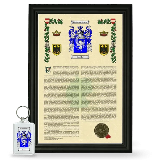 Hacche Framed Armorial History and Keychain - Black