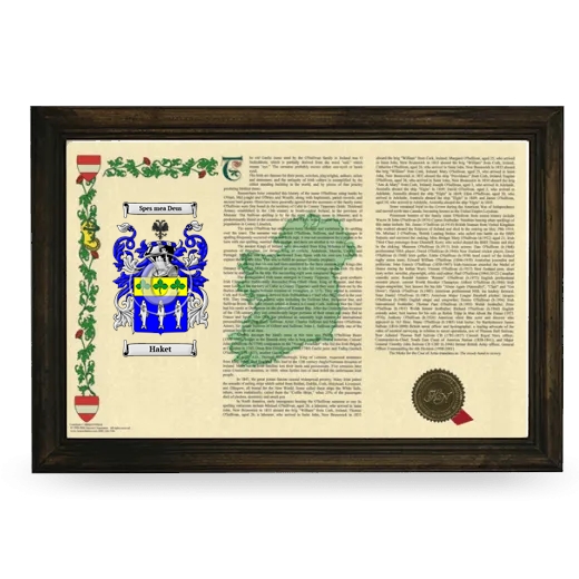 Haket Armorial Landscape Framed - Brown