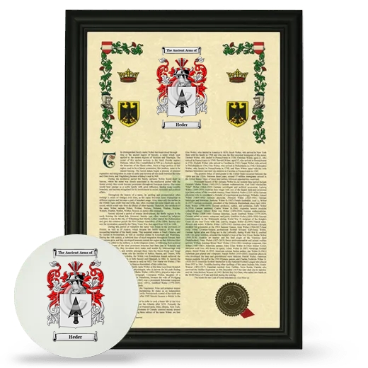 Heder Framed Armorial History and Mouse Pad - Black