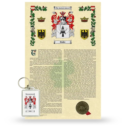 Hoder Armorial History and Keychain Package