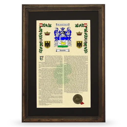 Hasaeler Deluxe Armorial Framed - Brown