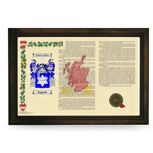 Haggarde Armorial Landscape Framed - Brown