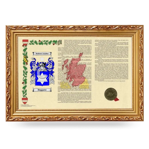 Heggarte Armorial Landscape Framed - Gold