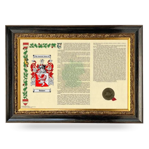 Haines Armorial Landscape Framed - Heirloom