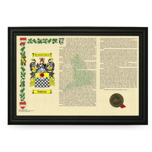 Helpenay Armorial Landscape Framed - Black