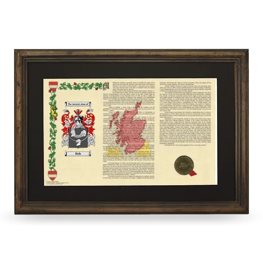 Hols Deluxe Armorial Landscape Framed - Brown