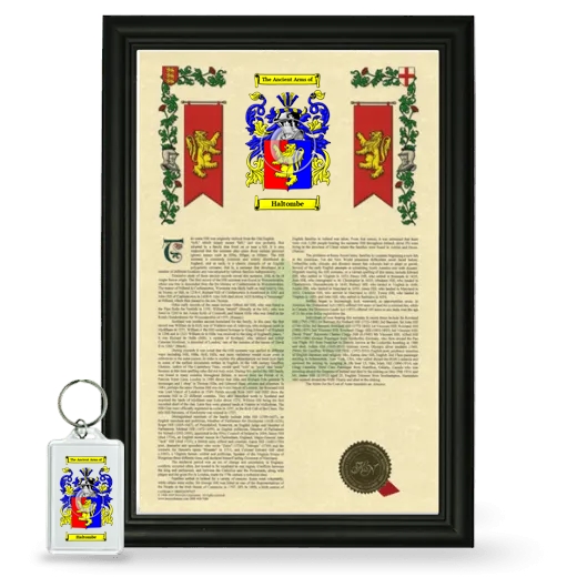 Haltombe Framed Armorial History and Keychain - Black