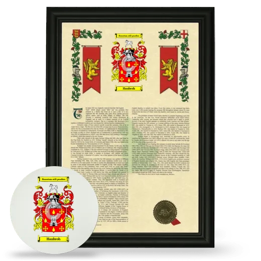 Hanbroh Framed Armorial History and Mouse Pad - Black